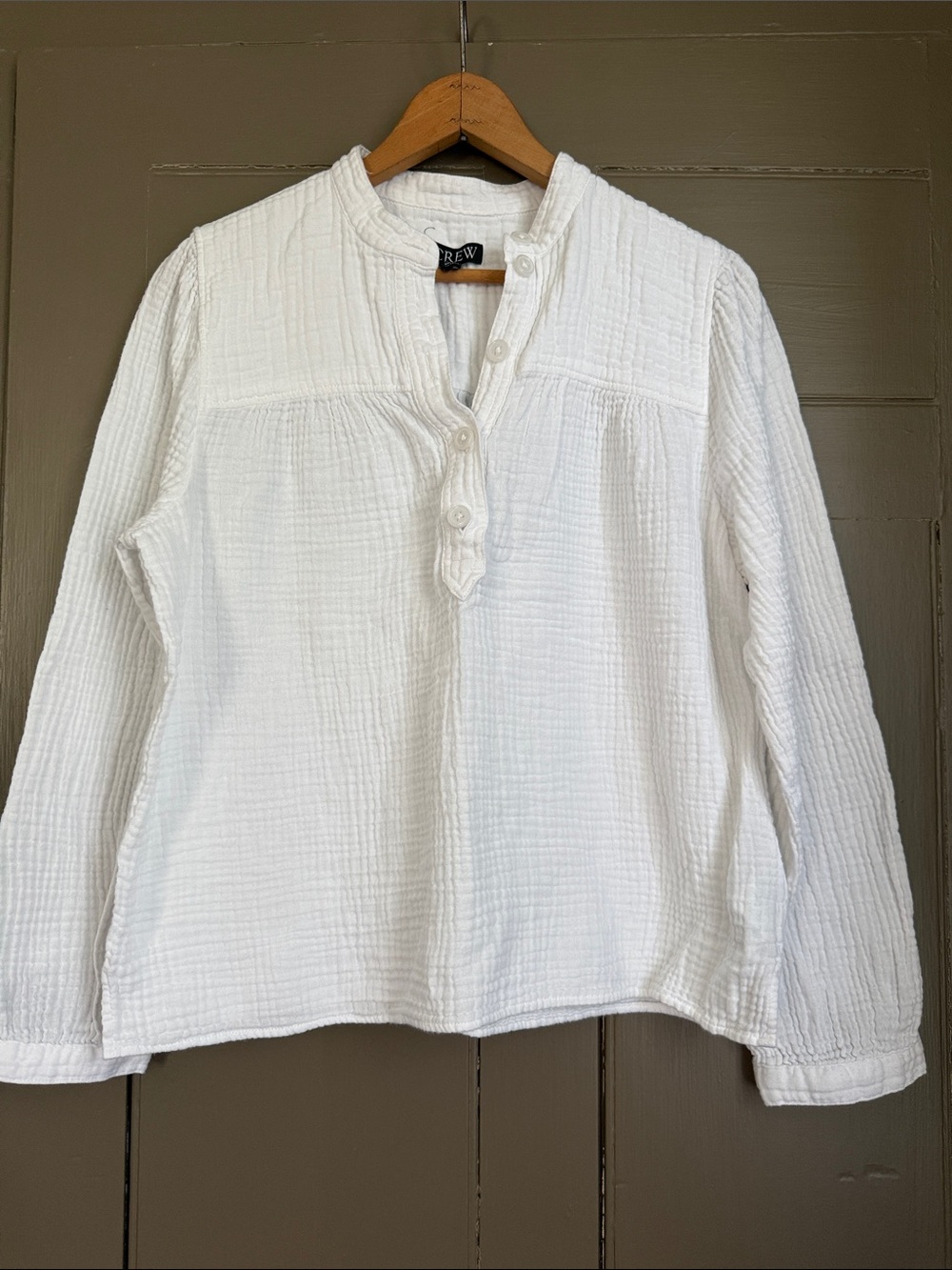 J crew med white tunic long sleeves